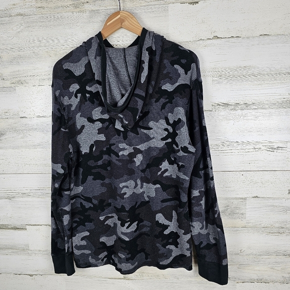 Polo Ralph Lauren Camo 1/4 Zip Hoodie Medium Mens Lightweight Long Sleeve Cotton - Picture 4 of 12